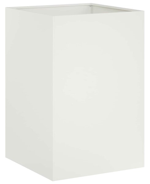 Doniczka ogrodowa Biały 50 x 50 x 75 cm Stal zimnogięta