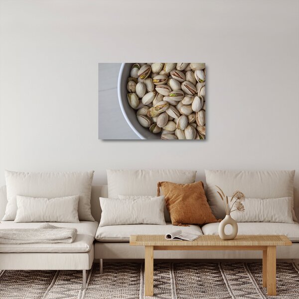 Obraz na szkle - pistacje (70x50 cm)