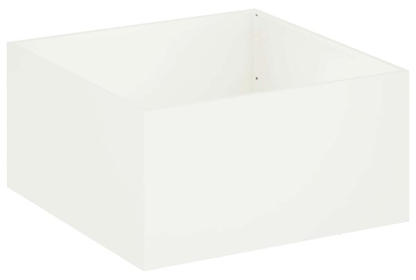 Doniczka ogrodowa Biały 80 x 80 x 40 cm Stal zimnogięta