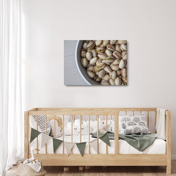 Obraz na szkle - pistacje (70x50 cm)