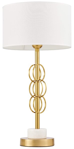 GLAMOUR LAMPA NOCNA Z MARMUREM BIAŁA AZZARIA