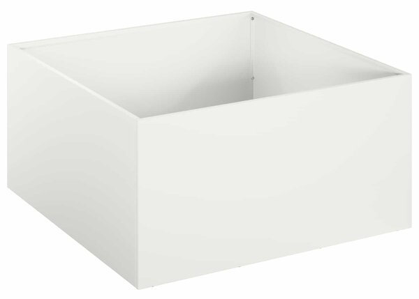 Doniczka ogrodowa Biały 60 x 60 x 30 cm Stal zimnogięta