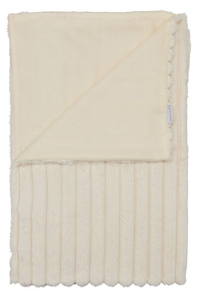 Kremowy koc z mikropluszu 130x170 cm Cosy Ribbed – Catherine Lansfield
