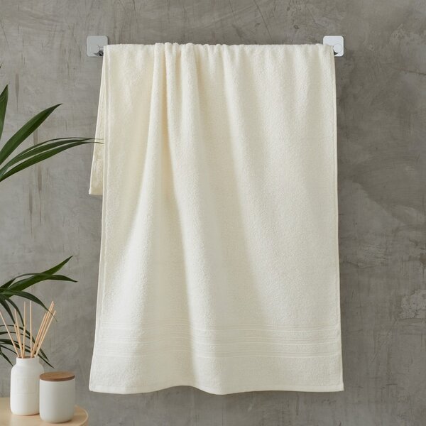 Kremowy bawełniany ręcznik frotte 50x85 cm Zero Twist – Catherine Lansfield