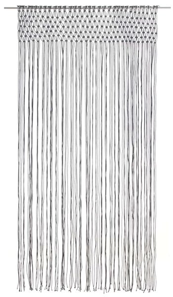 Zasłona z makramy, antracyt, 140 x 240 cm, bawełna