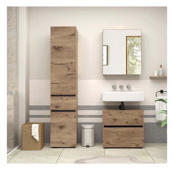 Szafka pod umywalkę w dekorze dębu 60x55 cm Wisla – Støraa