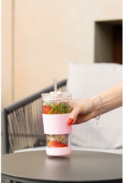 Różowy kubek termiczny 600 ml Fuori – Vialli Design