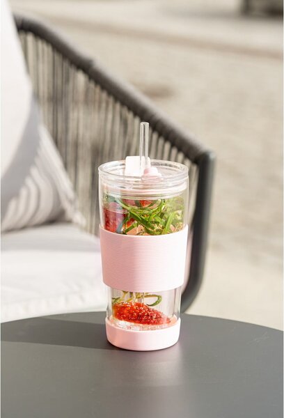 Różowy kubek termiczny 600 ml Fuori – Vialli Design