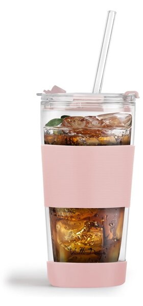 Różowy kubek termiczny 600 ml Fuori – Vialli Design