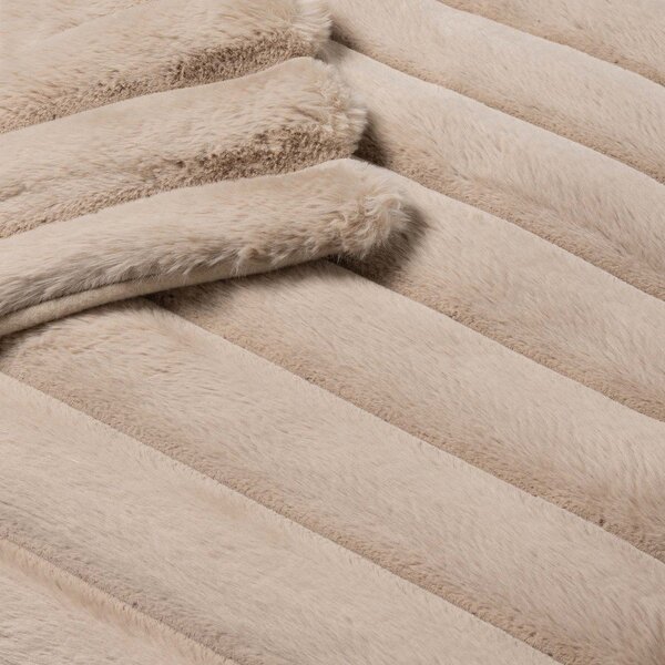 Jasnobrązowy koc z mikropluszu 180x220 cm Boudoir – douceur d'intérieur