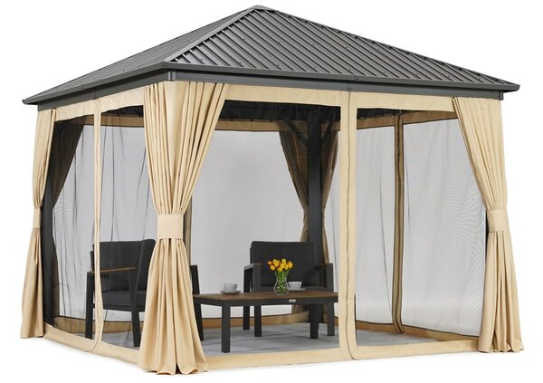 Metalowa altana Sardynia Premium 3x3 Garden Point beż