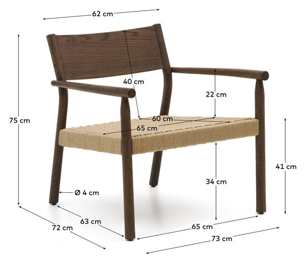 Fotel z plecionką Yalia – Kave Home