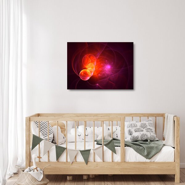 Obraz na szkle - nowoczesny obraz różowej abstrakcji (70x50 cm)