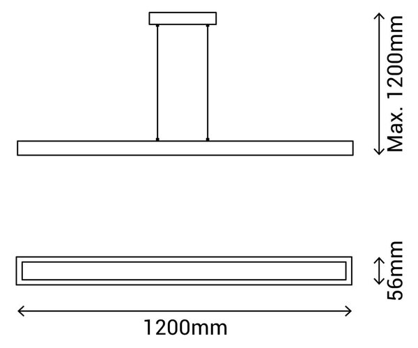 Lampa wisząca SULION Taveda, wys. 120 cm