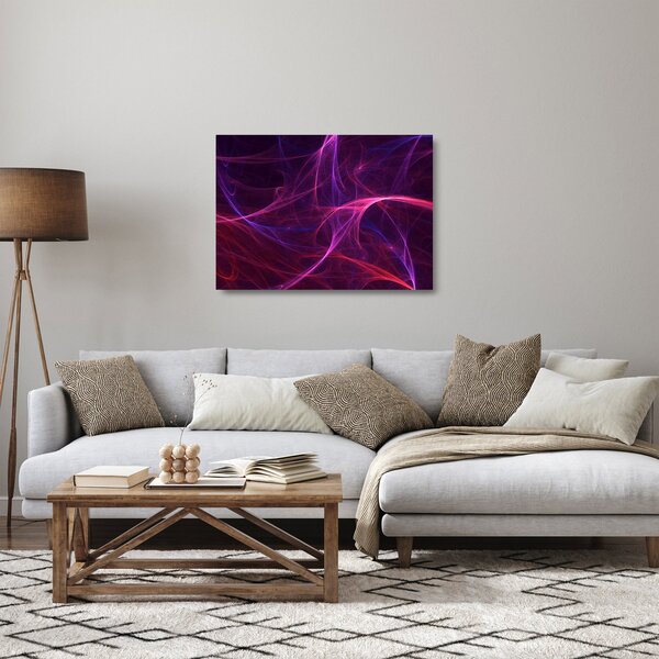 Obraz na szkle - abstrakcyjny obraz krzywych (70x50 cm)