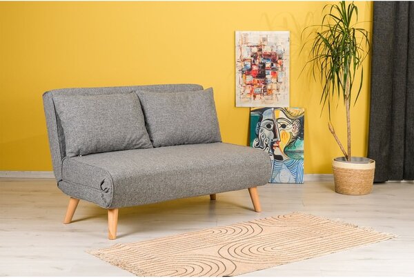 Szara rozkładana sofa 120 cm Folde – Artie
