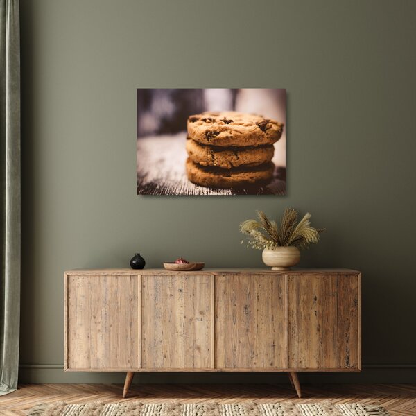 Obraz na szkle - pliki cookie (70x50 cm)
