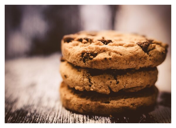 Obraz na szkle - pliki cookie (70x50 cm)