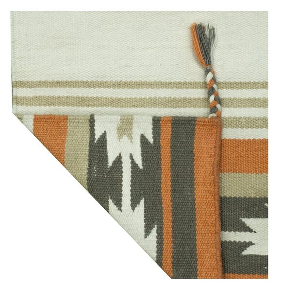 Dwustronny zewnętrzny dywan z tworzywa z recyklingu Green Decore Aztec, 90x150 cm
