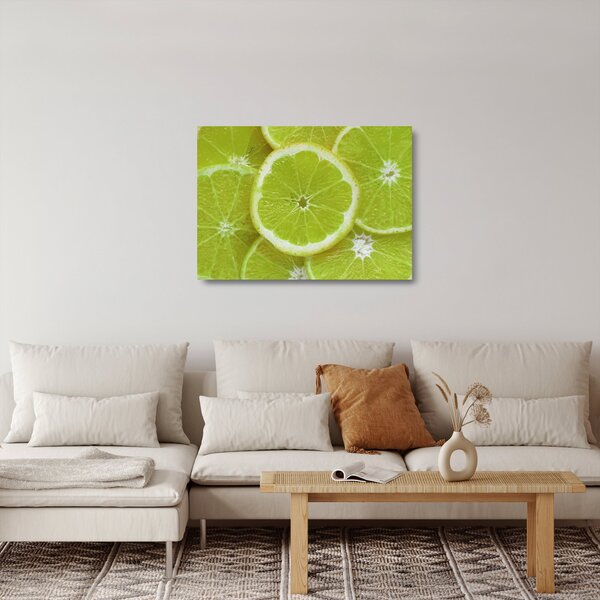 Obraz na szkle - pokrojone cytryny (70x50 cm)
