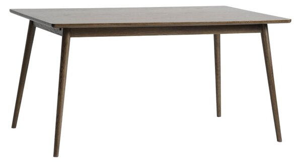 Brązowy rozkładany stół z blatem w dekorze dębu 150x90 cm Barrali – Unique Furniture