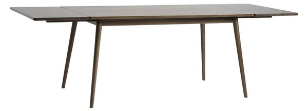 Brązowy rozkładany stół z blatem w dekorze dębu 150x90 cm Barrali – Unique Furniture