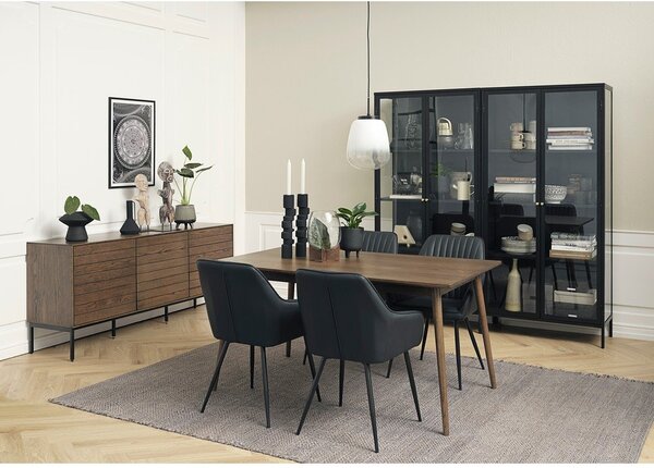 Brązowy rozkładany stół z blatem w dekorze dębu 150x90 cm Barrali – Unique Furniture
