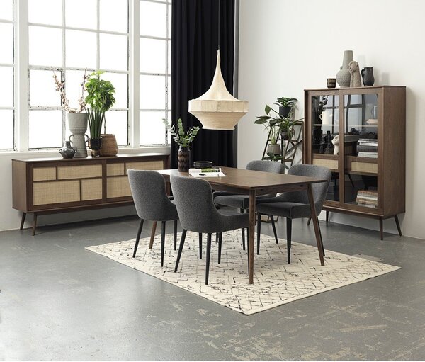 Brązowy rozkładany stół z blatem w dekorze dębu 150x90 cm Barrali – Unique Furniture