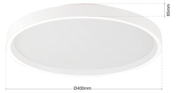 ORION Lampa sufitowa MASCA, możliwość ściemniania, biały / opal, salon / jadalnia, aluminium, nowoczesny