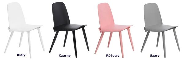 Minimalistyczne krzesło Salvio - czarne