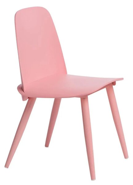 Minimalistyczne krzesło Salvio - różowe