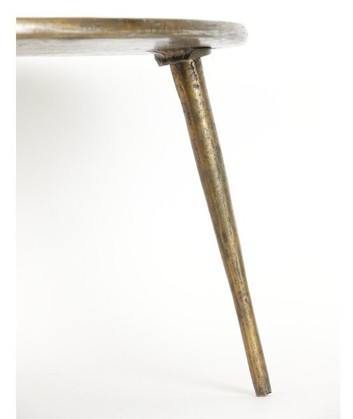 Metalowy okrągły stolik w kolorze brązu ø 67,5 cm Babina – Light & Living