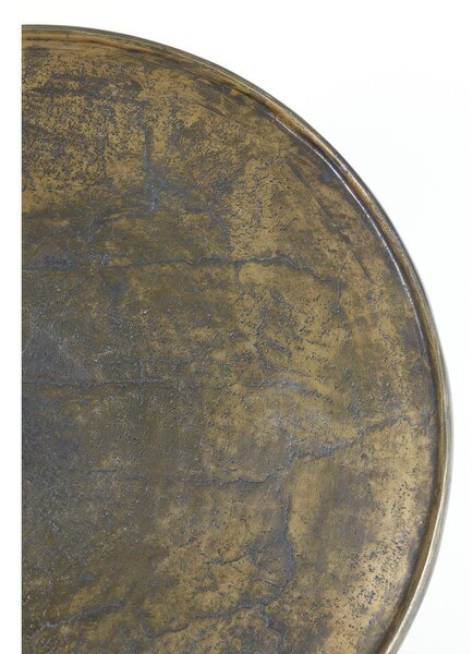 Metalowy okrągły stolik w kolorze brązu ø 67,5 cm Babina – Light & Living
