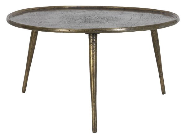 Metalowy okrągły stolik w kolorze brązu ø 67,5 cm Babina – Light & Living