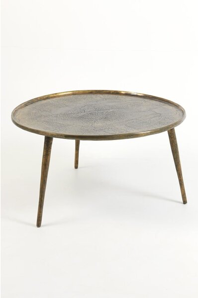 Metalowy okrągły stolik w kolorze brązu ø 67,5 cm Babina – Light & Living
