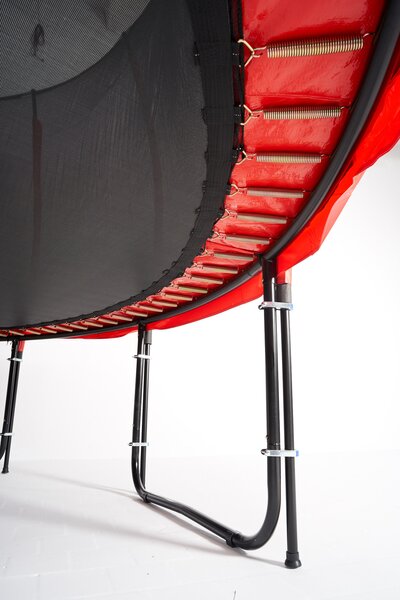 Trampolina Ogrodowa Jumpi 252cm/8FT Maxy Comfort Plus Żółta Z Wewnętrzną Siatką
