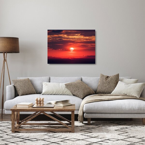 Obraz na szkle - kolorowe słońce (70x50 cm)