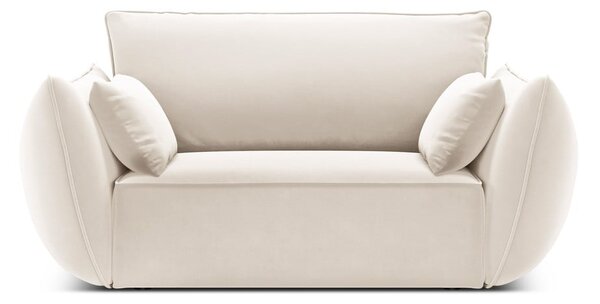Beżowy aksamitny fotel Vanda – Mazzini Sofas