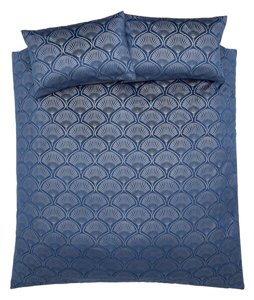 Niebieska pościel dwuosobowa 200x200 cm Art Deco Pearl – Catherine Lansfield
