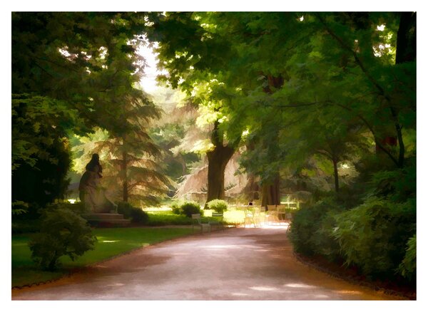 Obraz na szkle - park (70x50 cm)