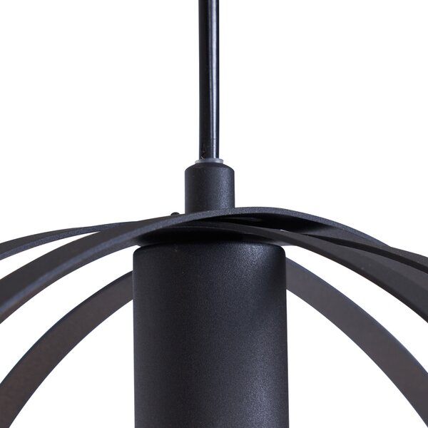 Designerska lampa wisząca czarna prostokątna 3-punktowa - Indu