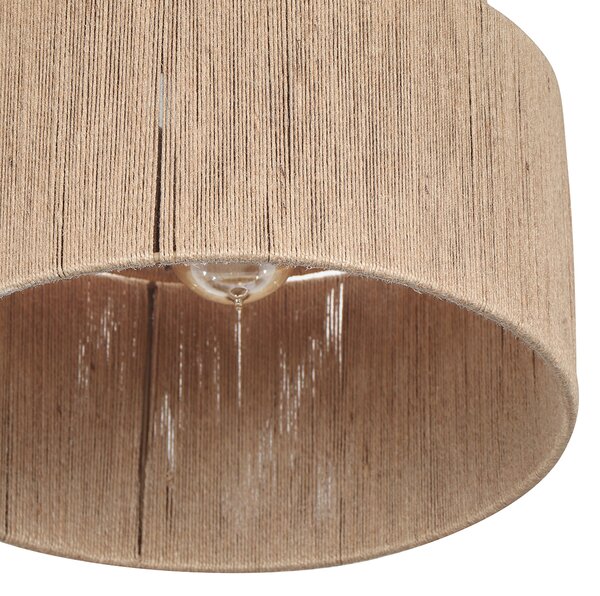 Lampa sufitowa Japandi brązowa z liną - Smille