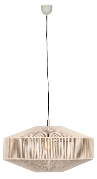 Lampa wisząca Japandi brązowy sznur 61 cm - Svea