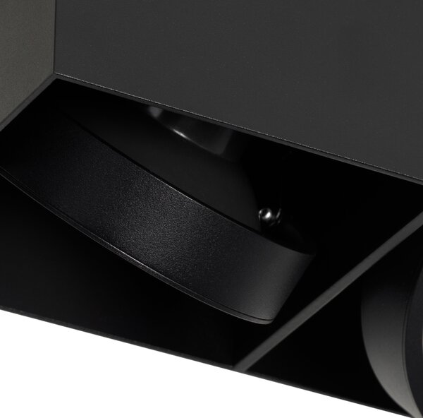 Inteligentny reflektor czarny prostokątny 2-punktowy z 2 Wifi GU10 111mm - Box