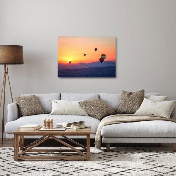 Obraz na szkle - balony na ogrzane powietrze (70x50 cm)