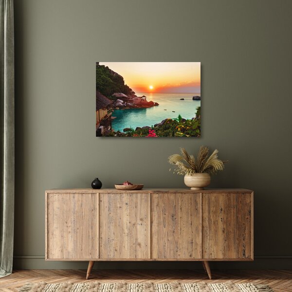 Obraz na szkle - piękna plaża (70x50 cm)