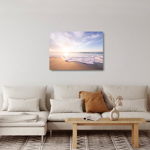Obraz na szkle - piaszczysta plaża (70x50 cm)