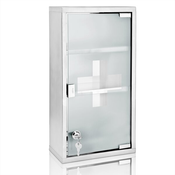 Apteczka SAVE, 25x12x48,5cm, srebrna Monzana