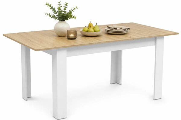 Stół rozkładany 120x80 dąb sonoma + biały P9-Z64
