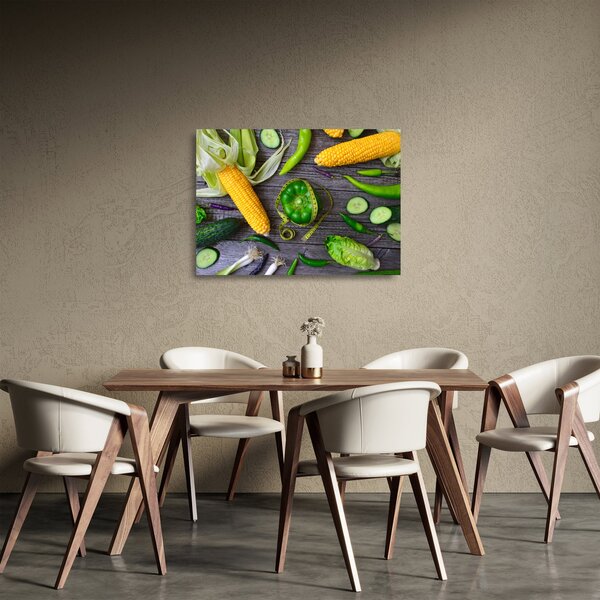 Obraz na szkle - z warzywami (70x50 cm)